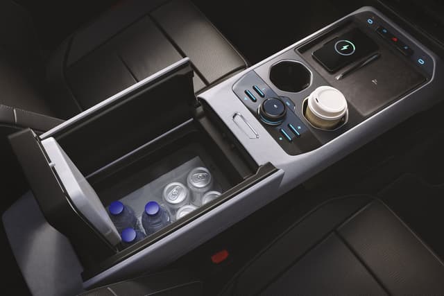 Ford Bronco Basecamp warm and cool centre console storage