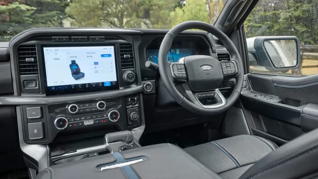 Ford F-150 Platinum dashboard and centre console, right hand drive