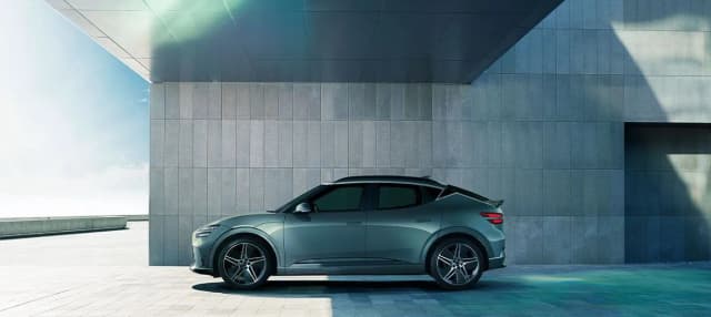 Genesis GV60 side profile in green