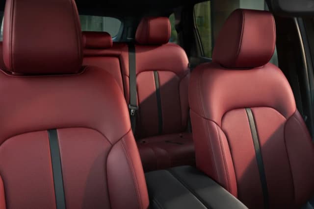 Mazda CX-70 red leather front and rear seats
