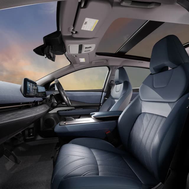 Nissan Ariya front seats and cabin