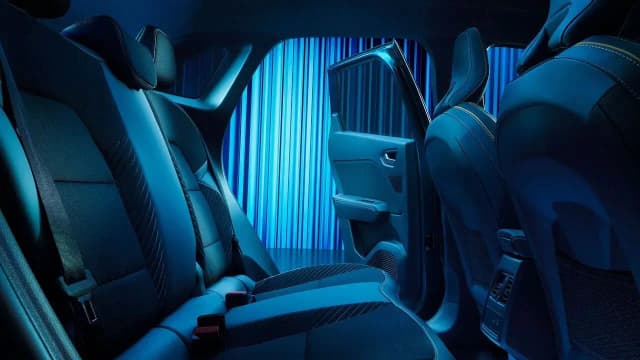 Renault Symbioz rear seats with the sliding rear bench