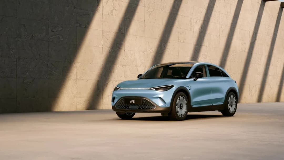 smart #3 electric coupe SUV in blue, front three-quarter view