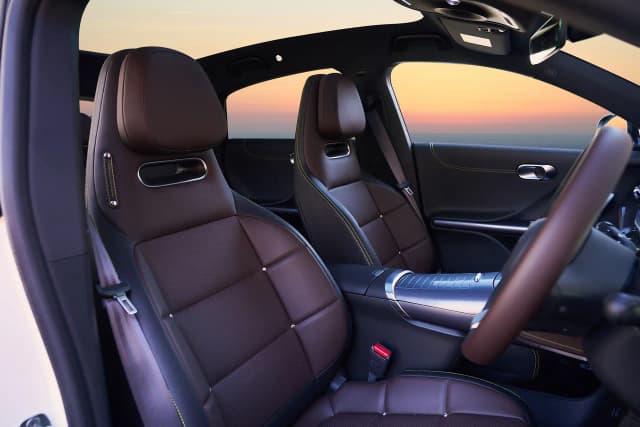 smart #3 front seats in brown leather