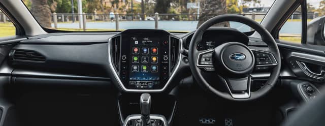 Subaru Impreza dashboard with portrait touchscreen