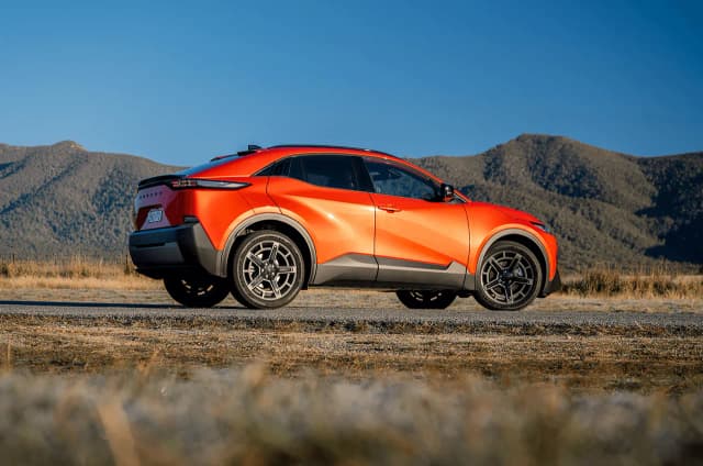 2026 Subaru Uncharted rear three-quarter parked in front of mountains