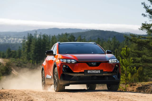 2026 Subaru Uncharted driving on a dusty gravel road