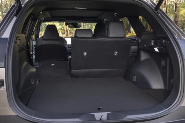 2026 Toyota bZ4X Touring boot with the rear seats folded