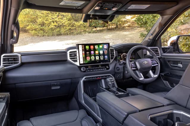 2025 Toyota Tundra Platinum dashboard and large touchscreen
