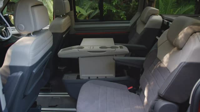 Volkswagen Multivan rear cabin with individual seats and the multifunction table