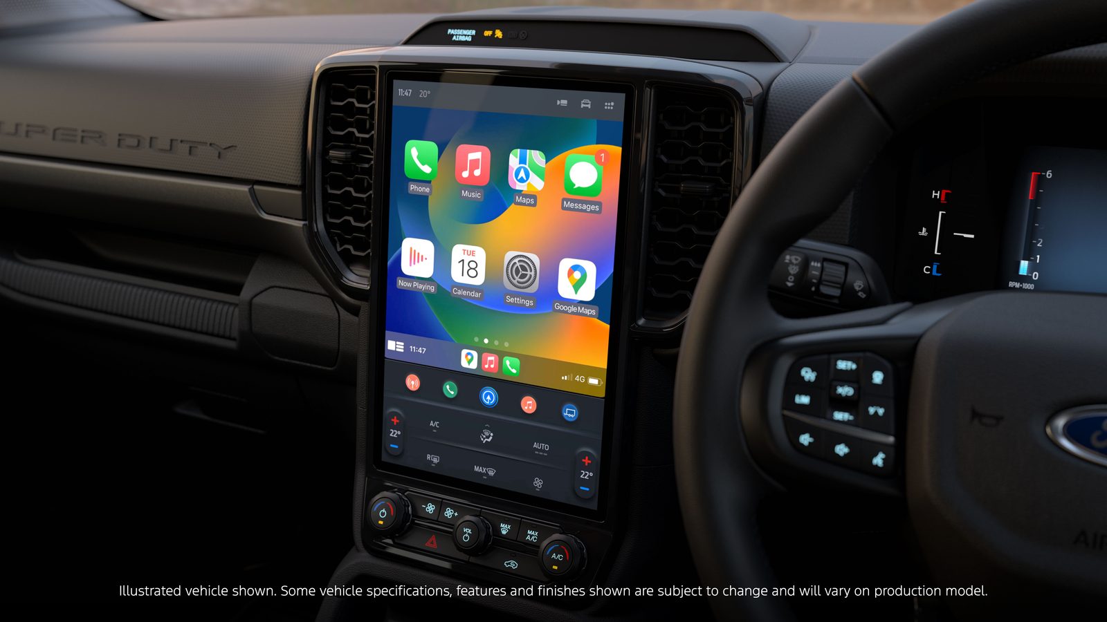 Ford Ranger Super Duty SYNC screen