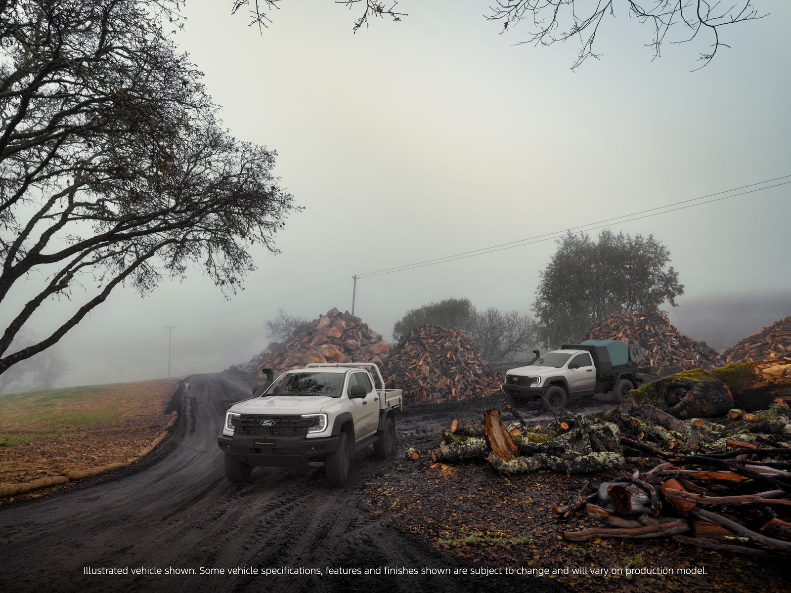 Two Ford Ranger Super Duty body styles side by side