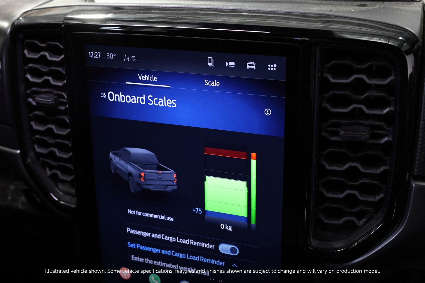Ford Ranger Super Duty onboard scales