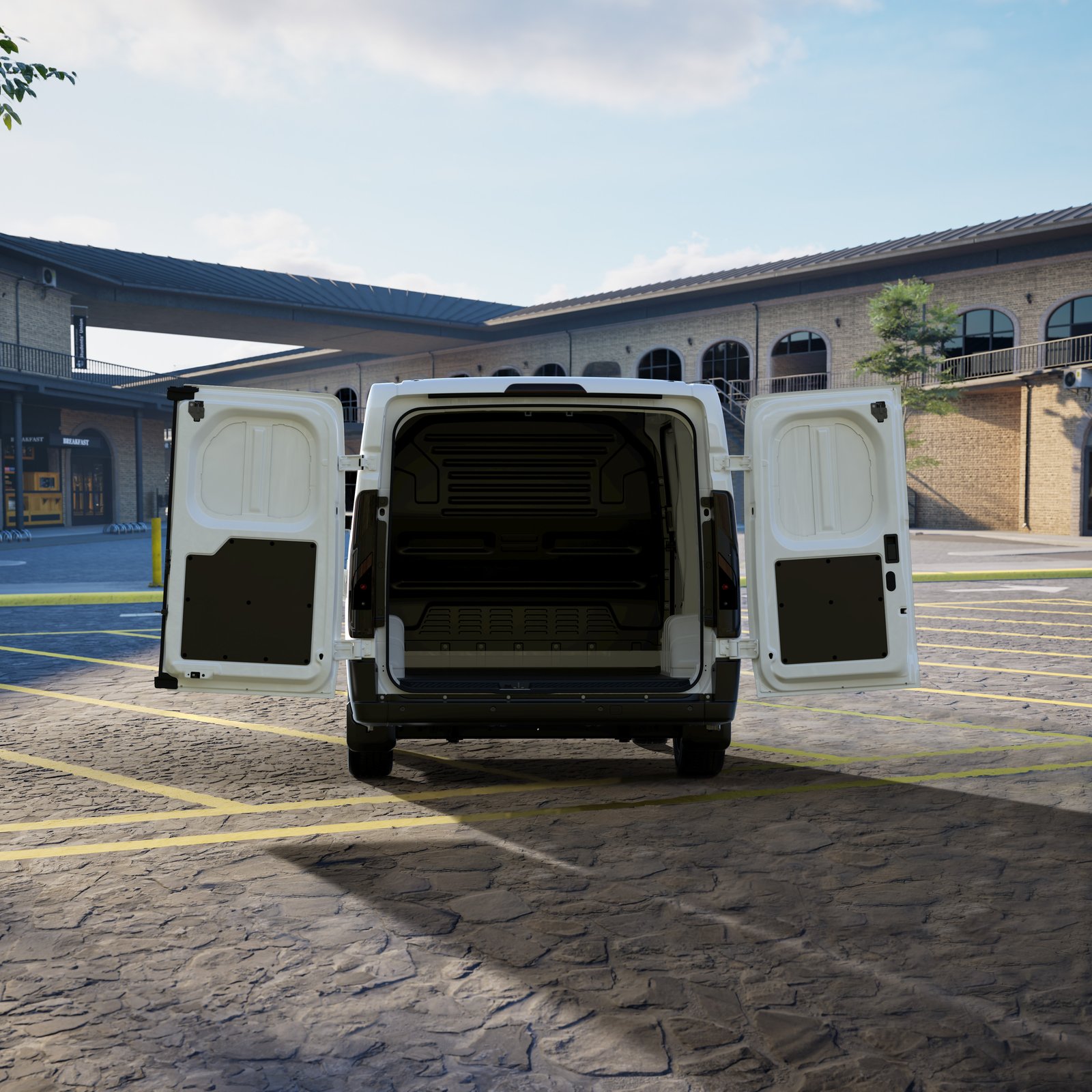 Ford Transit City rear cargo doors open