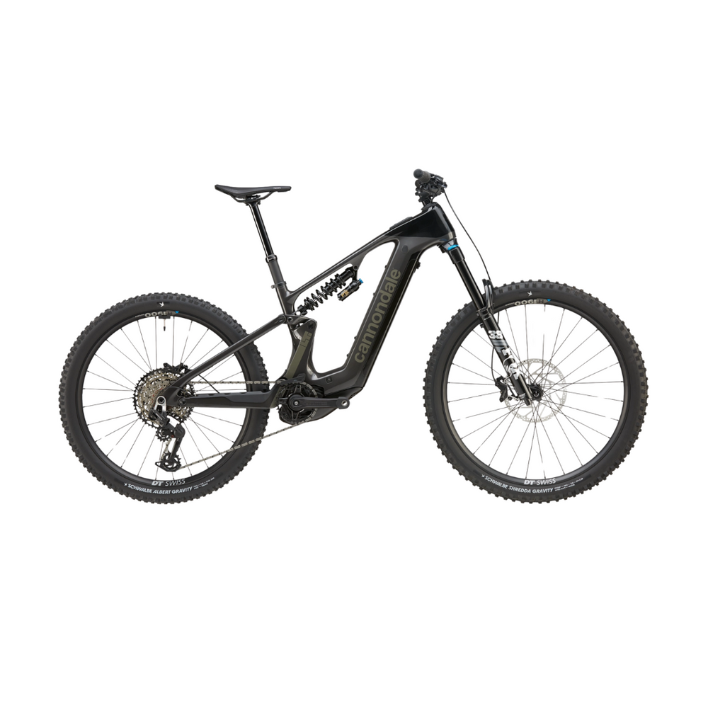 Cannondale Moterra LT carbon enduro e-MTB, side profile on white background