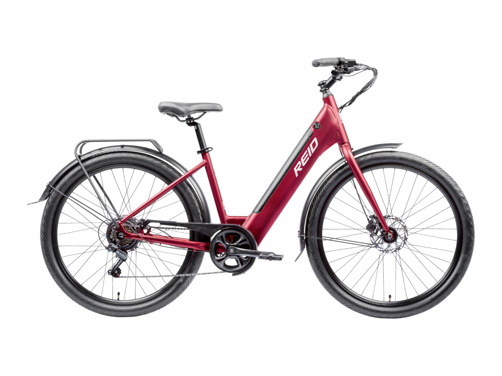 Reid Lets Roll step through e-bike, side profile on white background