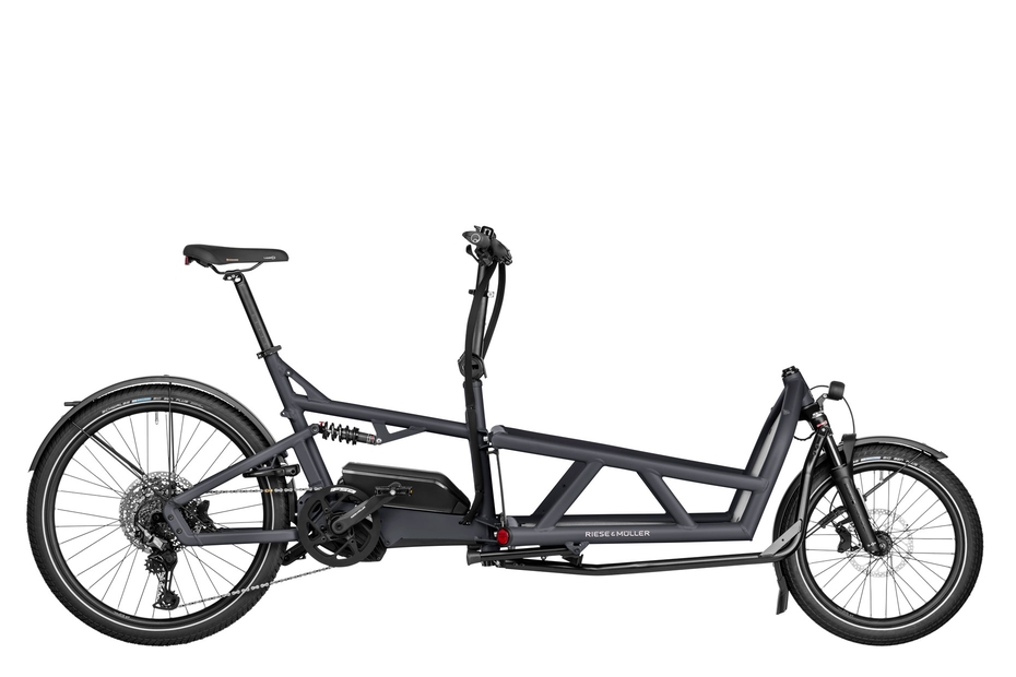 riese-muller Load4 60 Touring electric bike, side profile on white background