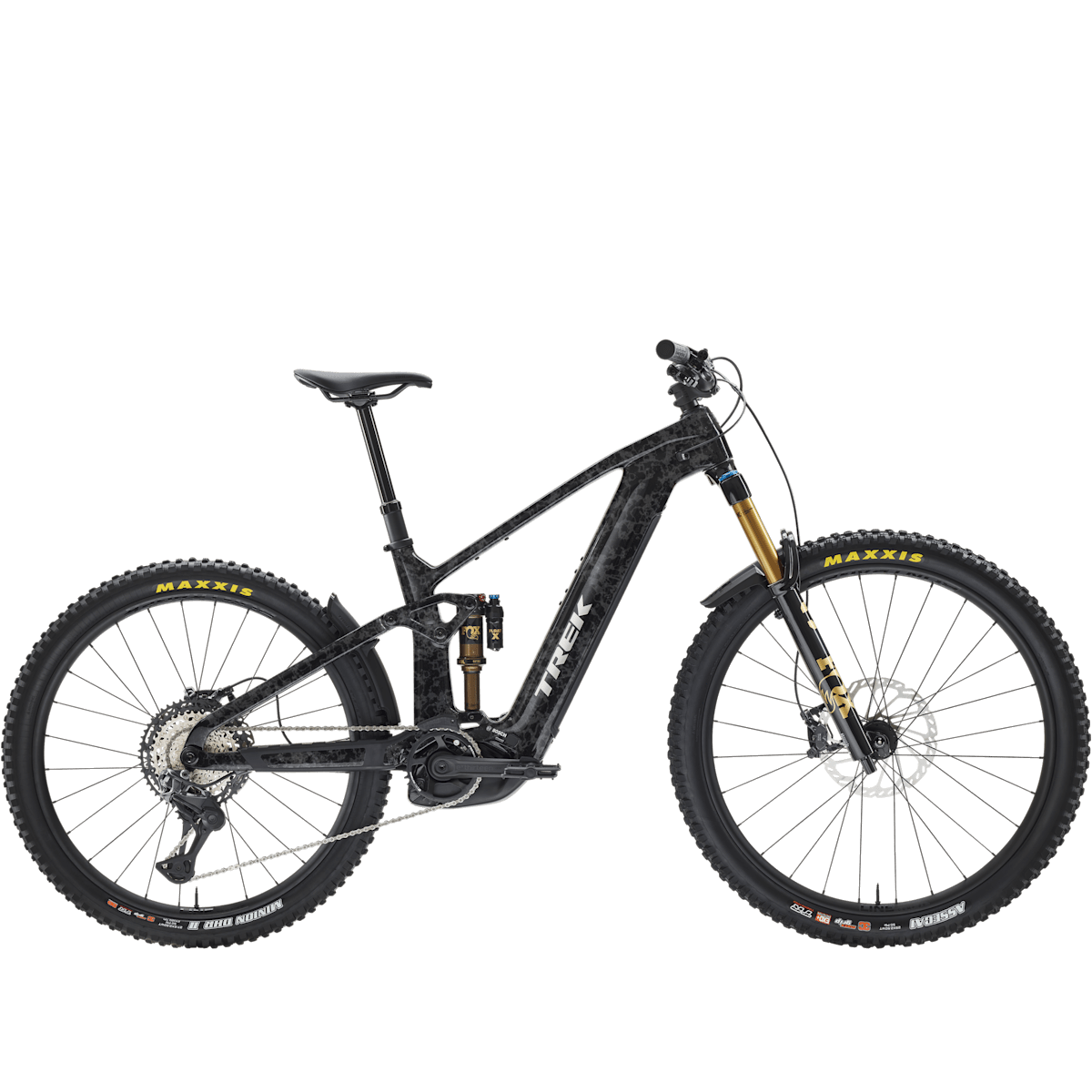 trek Rail+ 9.8 Gen 5 electric bike, side profile on white background