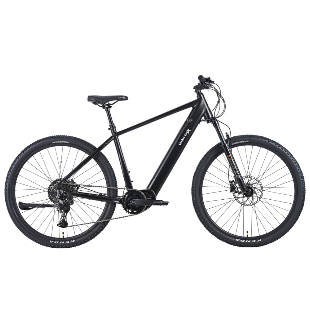 VelectriX Ascent X trail e-MTB e-bike, side profile on white background